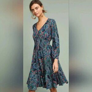 NWT Anthropologie Marve Maplewood Paisley Dress